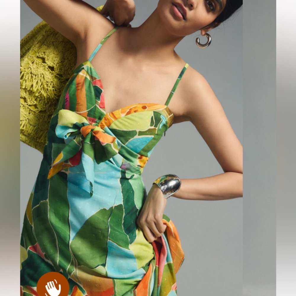 FARM Rio Multicolor Tropical Maxi Dress — Green, Blue, Orange, Pink - Picture 4 of 4
